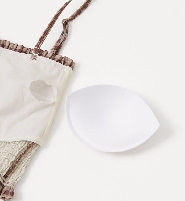 UNITED ARROWS green label relaxing「シャーリングビスチェ&ショーツ チェック柄 B / スイムウェア / 水着」|その他|