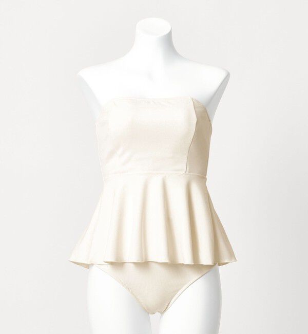UNITED ARROWS green label relaxing「ジョーゼット風 ペプラムビスチェ オフホワイト スイムウェア / 水着」|その他|