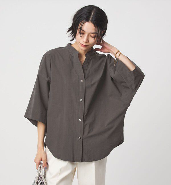 UNITED ARROWS green label relaxing「ドルマンスリーブ シャツ」|シャツ・ブラウス|DK.GRAY
