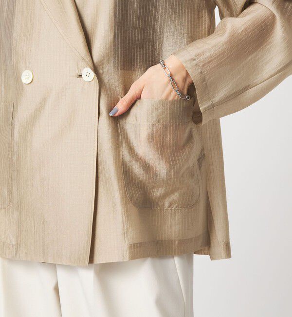 UNITED ARROWS green label relaxing「［size SHORTあり］VeryLight  ベリーライト シアー ストライプ ジャケット」|テーラードジャケット|