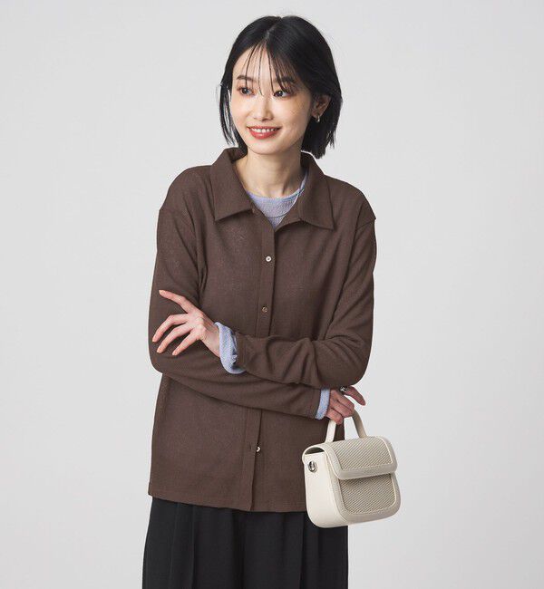 UNITED ARROWS green label relaxing「シアー サーマル ポロカーディガン」|カーディガン|