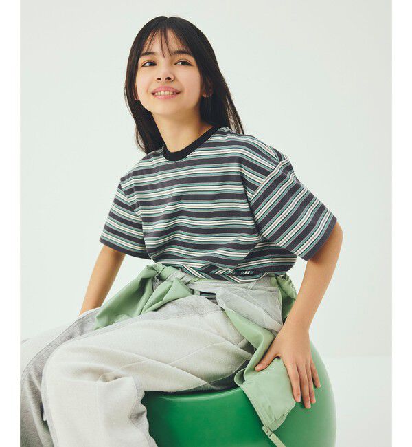 UNITED ARROWS green label relaxing「【スタメンシリーズ】ボーダーＴシャツ / キッズ  100cm-160cm」|Tシャツ・カットソー|DK.GRAY
