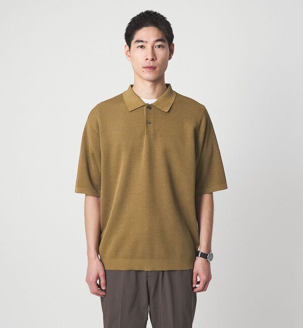 UNITED ARROWS green label relaxing「BREEZY ペーパー 半袖 ポロシャツ -ハンドウォッシャブル・抗菌・通気性-」|ポロシャツ|