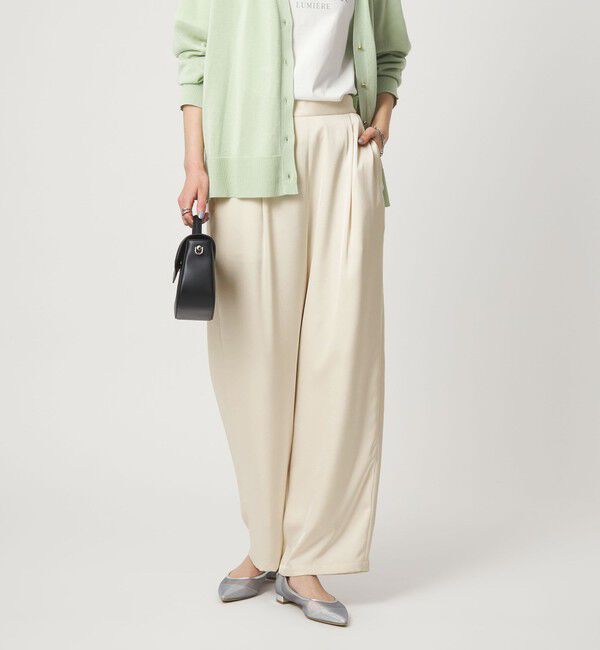 UNITED ARROWS green label relaxing「サテン パンツ」|その他|OFF WHITE