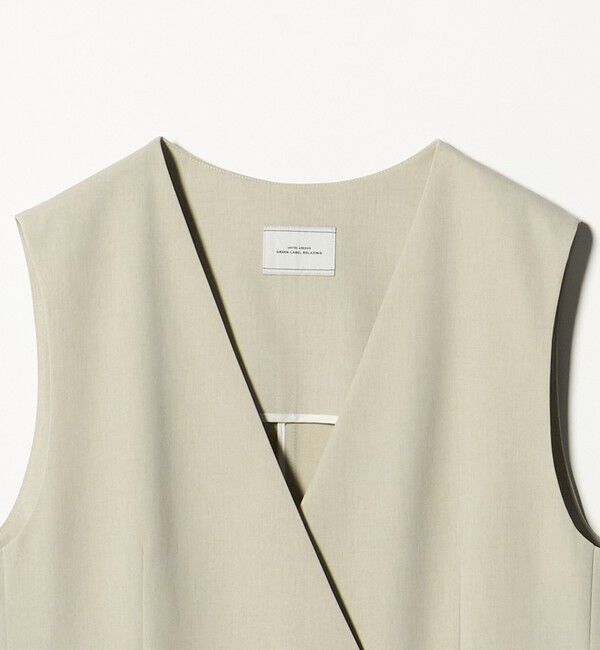 UNITED ARROWS green label relaxing「［size SHORTあり］サラフール ノーラペル ジレ ストレッチ UVカット」|ノーカラージャケット|