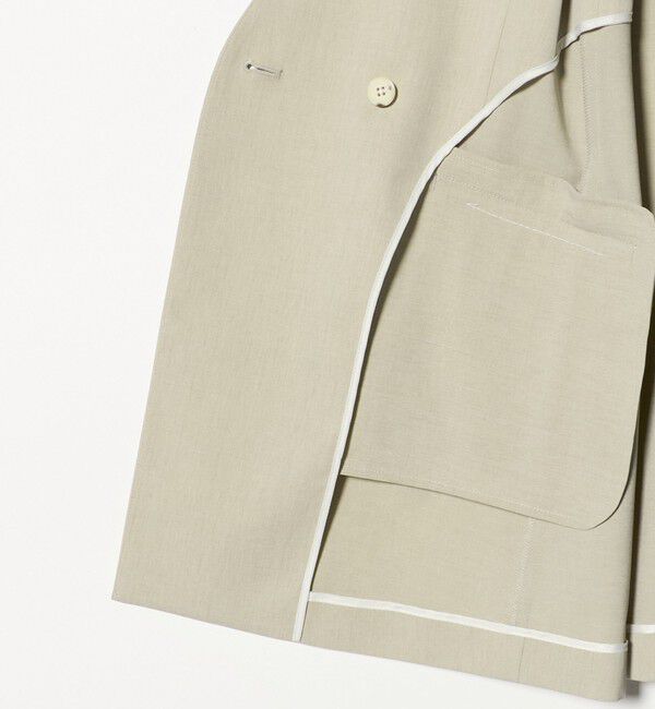 UNITED ARROWS green label relaxing「［size SHORTあり］サラフール ノーラペル ジレ ストレッチ UVカット」|ノーカラージャケット|