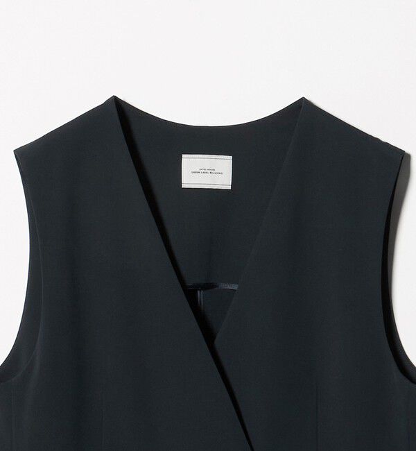 UNITED ARROWS green label relaxing「［size SHORTあり］サラフール ノーラペル ジレ ストレッチ UVカット」|ノーカラージャケット|