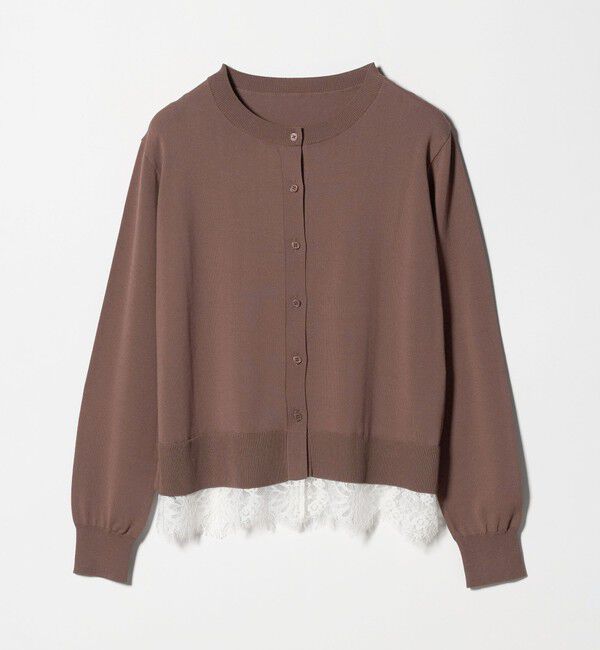 UNITED ARROWS green label relaxing「裾レース ドッキング ニット カーディガン」|カーディガン|