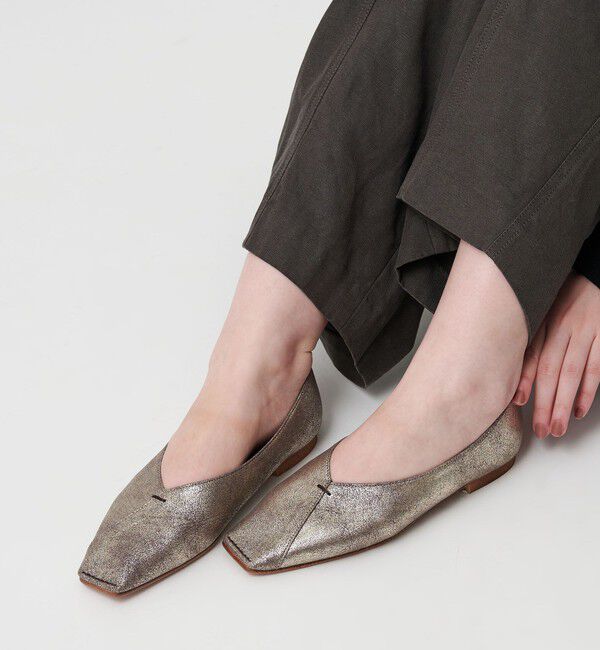 BEAUTY&YOUTH UNITED ARROWS「Vカットステッチ フラットシューズ」|バレエシューズ|