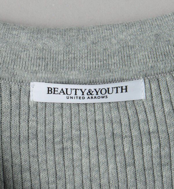 BEAUTY&YOUTH UNITED ARROWS「コットンリブ オープンカラーニット ウォッシャブル」|ニット・セーター|