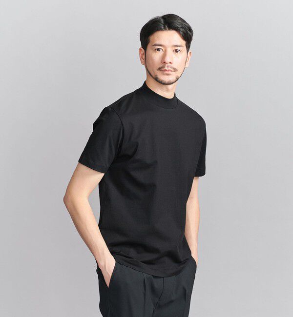 BEAUTY&YOUTH UNITED ARROWS「【WEB限定 WARDROBE SMART】クリア  ガスコットン モックネック カットソー【抗菌・防臭】」|Tシャツ・カットソー|