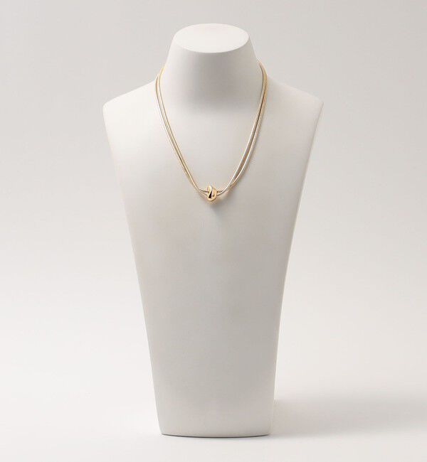 BEAUTY&YOUTH UNITED ARROWS「スネークチェーン&times;ビーンモチーフ 2連ネックレス」|ネックレス|