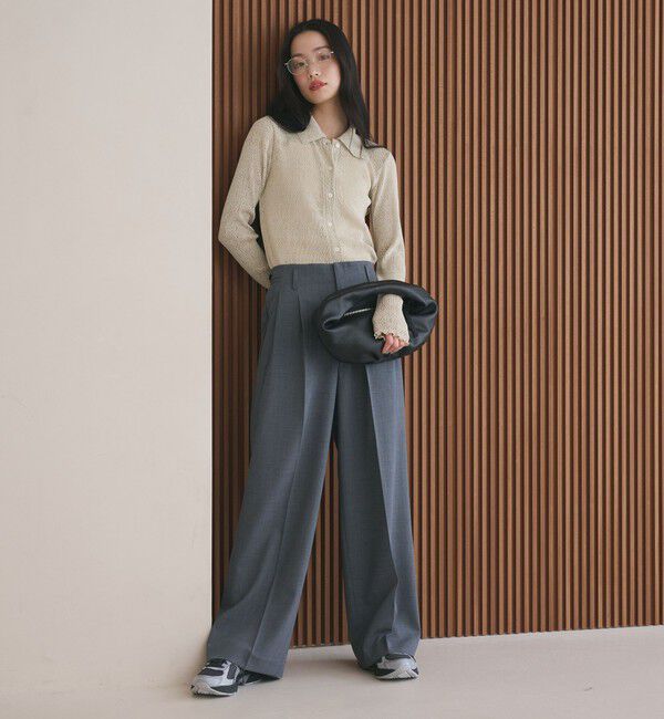 BEAUTY&YOUTH UNITED ARROWS「ポリエステルブレンド ２タック タブワイドパンツ」|その他|