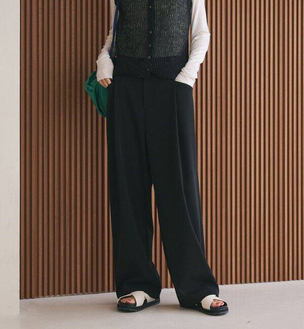 BEAUTY&YOUTH UNITED ARROWS「ポリエステルブレンド ツイルバックゴムパンツ」|スラックス|