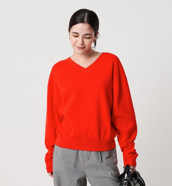 BEAUTY&YOUTH UNITED ARROWS「ソフトコットン Vネック スムース ニットプルオーバー ウォッシャブル」|ニット・セーター|