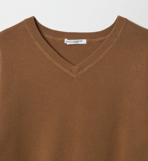 BEAUTY&YOUTH UNITED ARROWS「ソフトコットン Vネック スムース ニットプルオーバー ウォッシャブル」|ニット・セーター|
