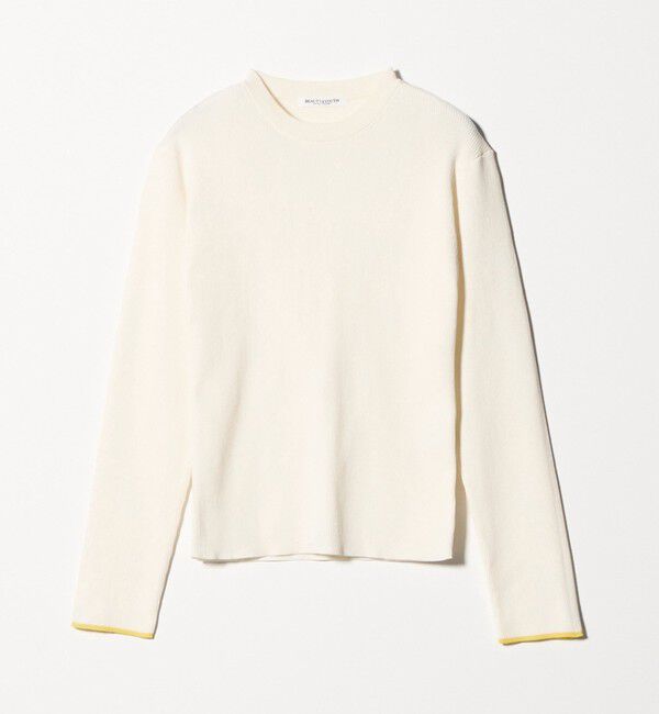 BEAUTY&YOUTH UNITED ARROWS「コットンブレンド リブライン ニットプルオーバー ウォッシャブル」|ニット・セーター|