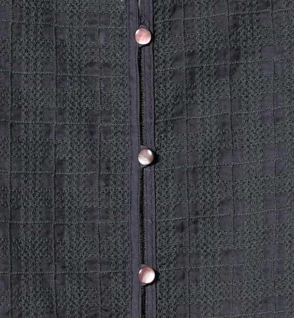 ATTISESSION「＜ATTISESSION＞エンブロイダリー チェック ミニ ドレス 」|ワンピース|