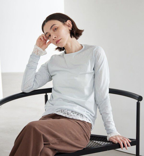 BEAUTY&YOUTH UNITED ARROWS「フラワーレース プルオーバー」|Tシャツ・カットソー|