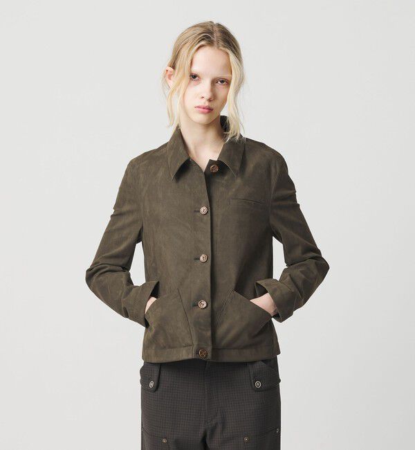 ATTISESSION「＜ATTISESSION＞スエードライク 3ポケット ジャケット」|テーラードジャケット|