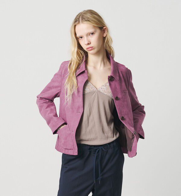 ATTISESSION「＜ATTISESSION＞スエードライク 3ポケット ジャケット」|テーラードジャケット|