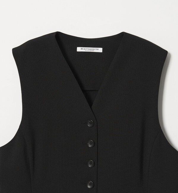 BEAUTY&YOUTH UNITED ARROWS「【WEB限定 Wardrobe DAILY MINIMAL】メランジ ペプラムベスト ウォッシャブル」|ベスト・ジレ|