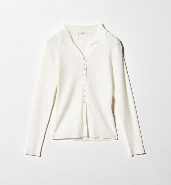 BEAUTY&YOUTH UNITED ARROWS「スキッパー リブニットカーディガン ウォッシャブル」|カーディガン|