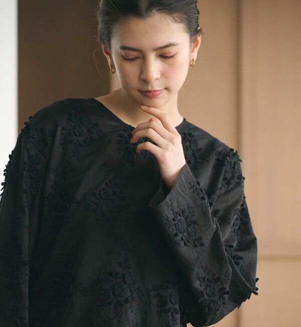 BEAUTY&YOUTH UNITED ARROWS「セルロースナイロン エンブロイダリーシャツ 2WAY」|シャツ・ブラウス|