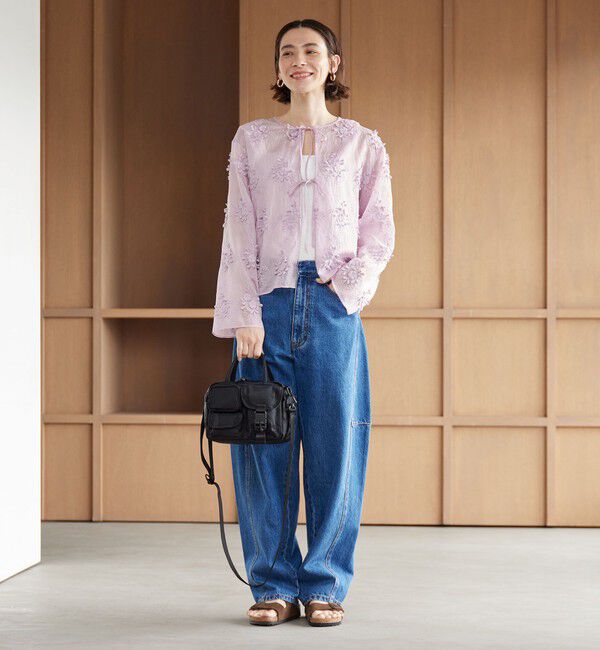 BEAUTY&YOUTH UNITED ARROWS「セルロースナイロン エンブロイダリーシャツ 2WAY」|シャツ・ブラウス|