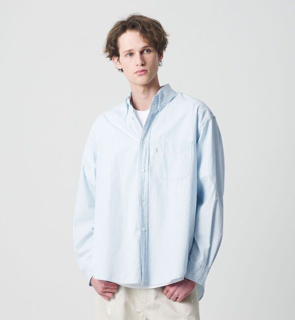 California General Store「＜CGS.＞インディゴ シャンブレーストライプ ボタンダウン シャツ」|シャツ・ブラウス|
