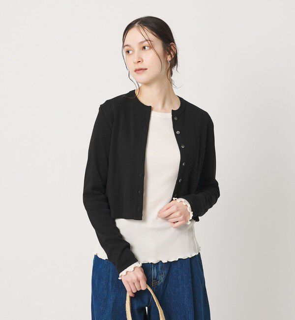 BEAUTY&YOUTH UNITED ARROWS「コットン パターンメッシュ カーディガン ウォッシャブル」|カーディガン|