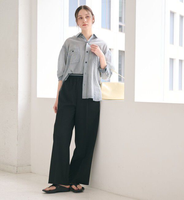 BEAUTY&YOUTH UNITED ARROWS「ラインゴム ワイドパンツ ウォッシャブル 防シワ」|その他|