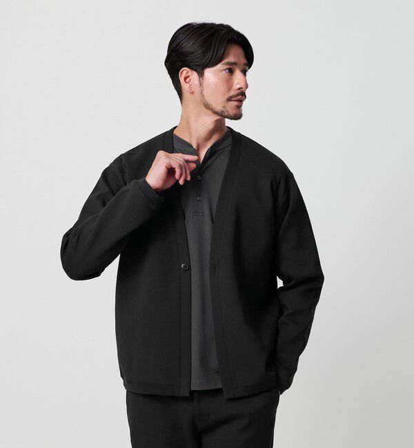 BEAUTY&YOUTH UNITED ARROWS「【WEB限定 WARDROBE SMART】ダブルニット カーディガン/セットアップ対応【抗菌・防臭】」|カーディガン|