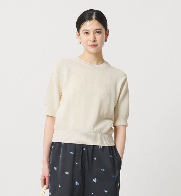 BEAUTY&YOUTH UNITED ARROWS「コイルニット ショートスリーブ プルオーバー ウォッシャブル」|ニット・セーター|