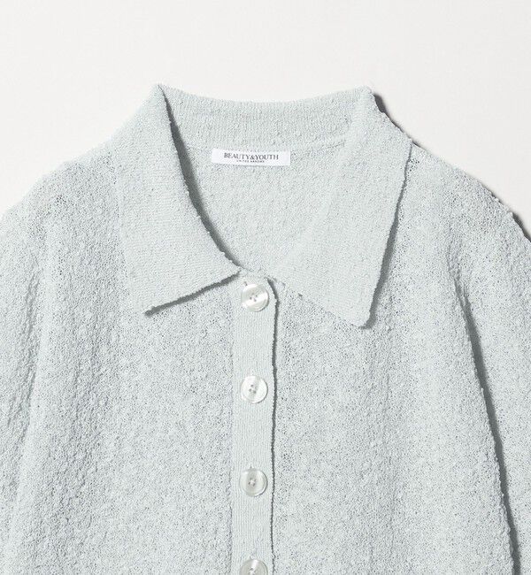 BEAUTY&YOUTH UNITED ARROWS「ノットヤーンニット ハーフスリーブ シャツ カーディガン ウォッシャブル」|カーディガン|