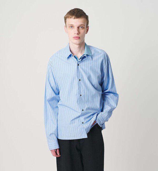 MONKEY TIME「コットン クロップド シャツ」|シャツ・ブラウス|TURQUOISE