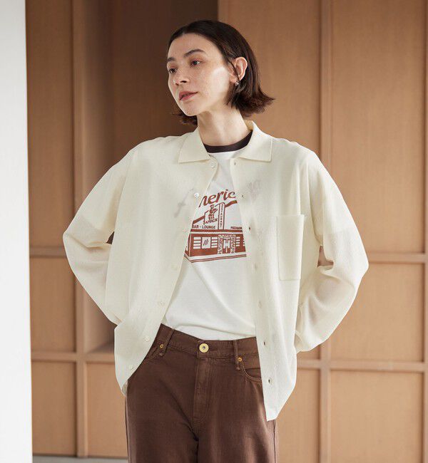 BEAUTY&YOUTH UNITED ARROWS「ミラノリブ シャツカーディガン ウォッシャブル」|カーディガン|