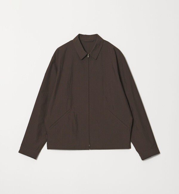 STEVEN ALAN「＜Steven Alan＞ C/PE マイクロチェック ワーク ブルゾン」|ブルゾン・スタジャン|NAVY