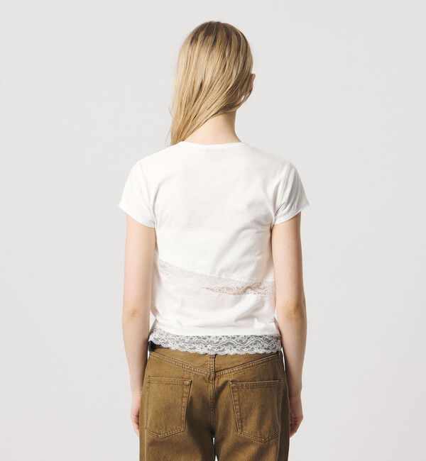 ATTISESSION「＜ATTISESSION＞レース ドッキング Tシャツ」|Tシャツ・カットソー|