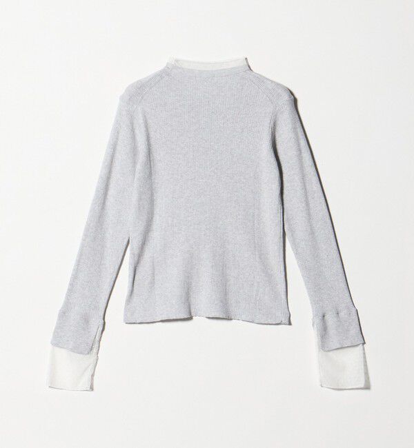 BEAUTY&YOUTH UNITED ARROWS「【WEB限定 Wardrobe DAILY MINIMAL】レースコンビ リブニットプルオーバー ウォッシャブル」|ニット・セーター|