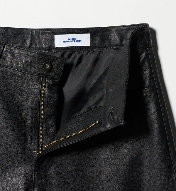 NICE WEATHER「＜NICE WEATHER＞バッファローレザー 5ポケットパンツ」|チノ|