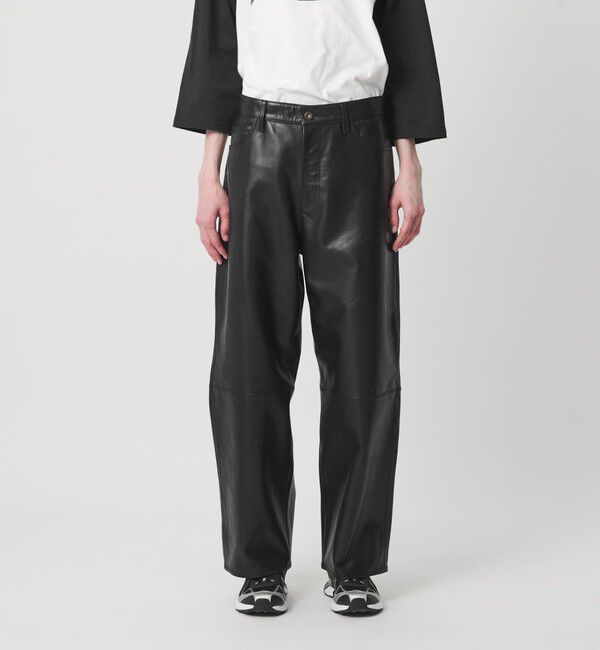 NICE WEATHER「＜NICE WEATHER＞バッファローレザー 5ポケットパンツ」|チノ|