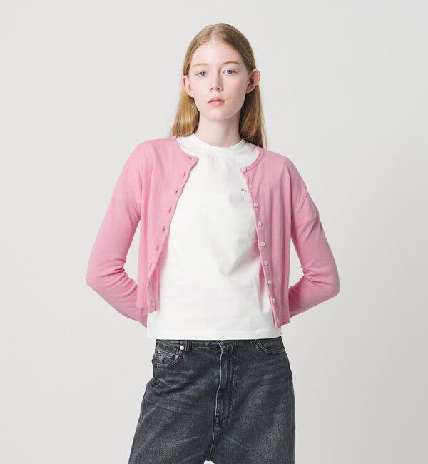 NICE WEATHER「＜NICE WEATHER＞コンパクト カーディガン」|カーディガン|LT.PINK