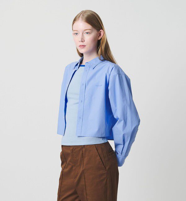 NICE WEATHER「＜NICE WEATHER＞ロゴ クロップド シャツ」|シャツ・ブラウス|