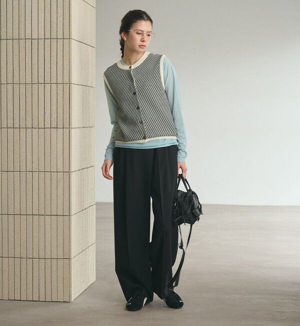 BEAUTY&YOUTH UNITED ARROWS「コットンポリエステル ジャガード 2WAYニットベスト  ウォッシャブル」|ベスト・ジレ|