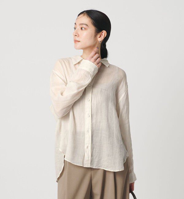 BEAUTY&YOUTH UNITED ARROWS「麻 レギュラーカラー シャツ ウォッシャブル」|シャツ・ブラウス|