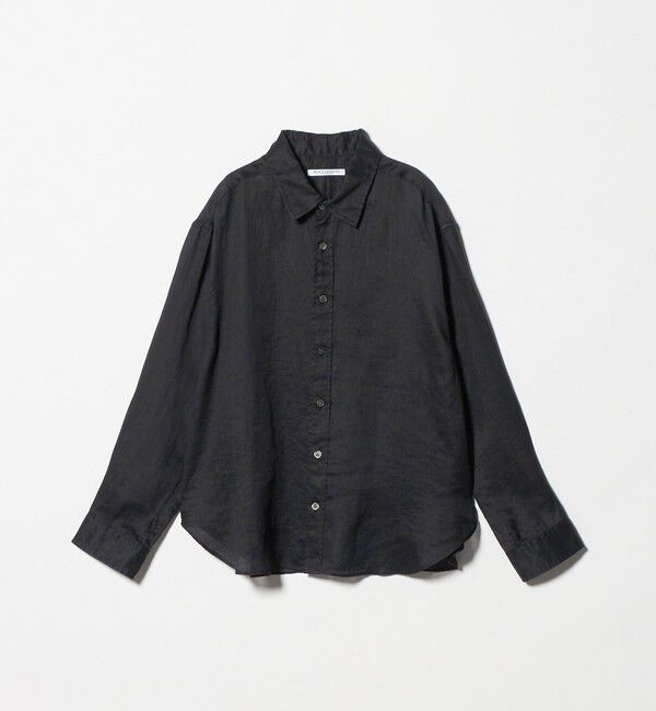 BEAUTY&YOUTH UNITED ARROWS「麻 レギュラーカラー シャツ ウォッシャブル」|シャツ・ブラウス|BLACK
