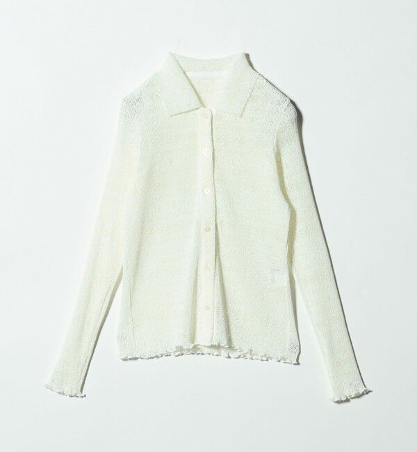 BEAUTY&YOUTH UNITED ARROWS「レースプリーツ シャツカーディガン ウォッシャブル」|カーディガン|