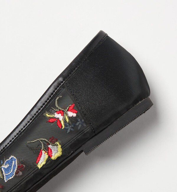BEAUTY&YOUTH UNITED ARROWS「チュール フラワー エンブロイダリー バレエシューズ」|バレエシューズ|