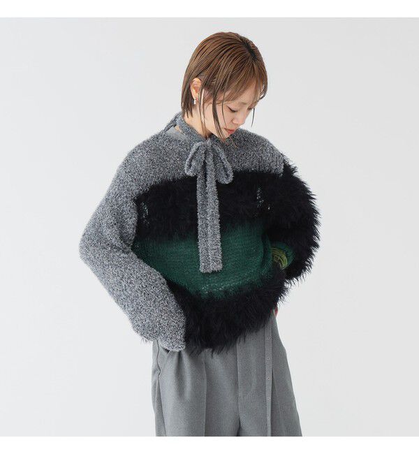 BEAMSBOY「maturely / スリーヤーン ボウタイ ロングスリーブ」|ニット・セーター|